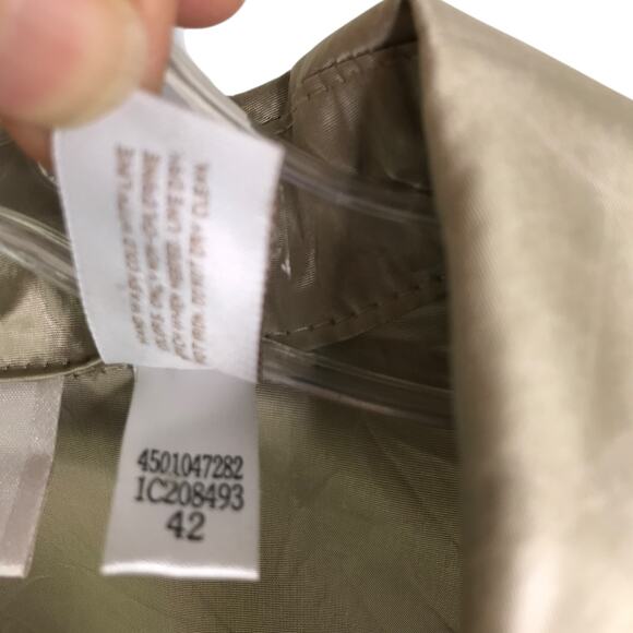 Chico's Jacket Womens Size 0 Gold Button Down Trucker Style Elbow Length Sleeve - Picture 7 of 8